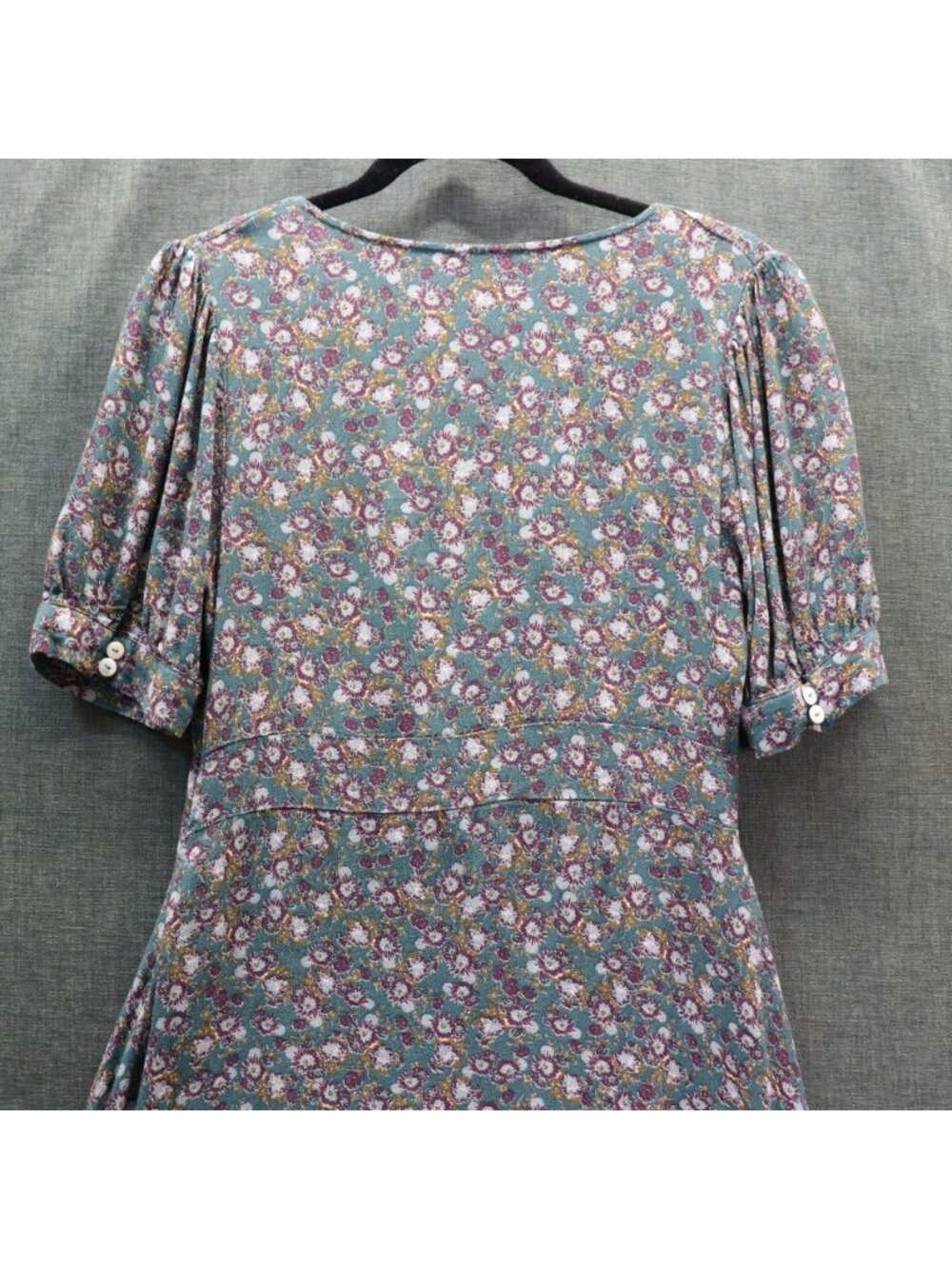 Free People Provence Floral Puff Sleeve Dress S - Picture 8 of 12